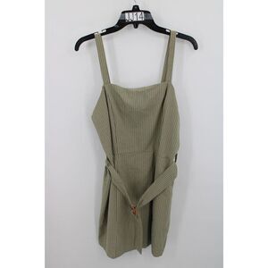 Very J Olive Green Belted Jumper Dress size Large Nwt